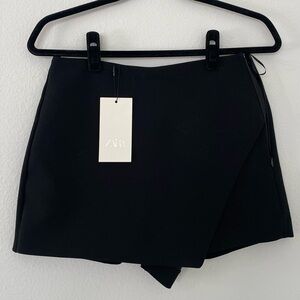 Zara Asymmetric Skort - Black